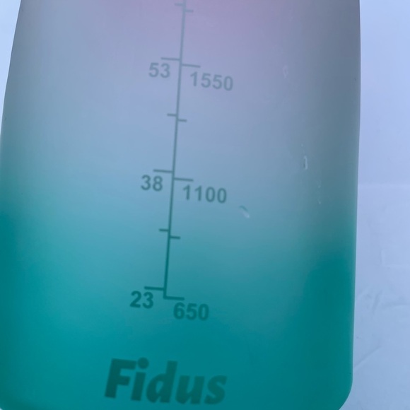 Fidus Gallon 128 oz Motivational Water Bottle Pink To Teal‎ With Paracord - Picture 2 of 16